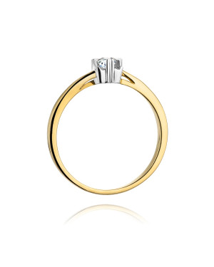 14k Gold Ring with 0.10ct Brilliant Diamond
