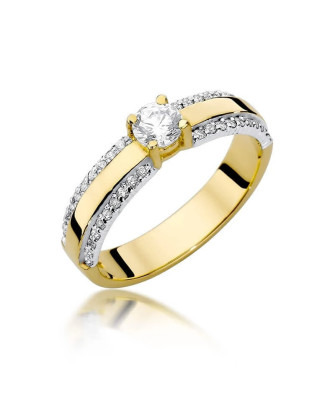 14k Gold Ring with 0.25ct Brilliant Diamond
