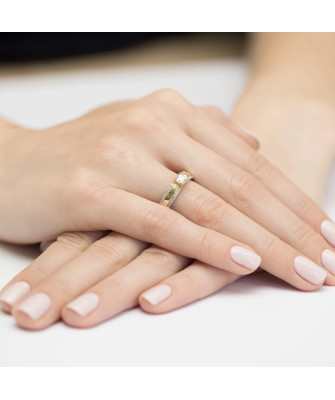 14k Gold Ring with 0.25ct Brilliant Diamond