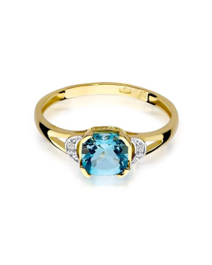 14k Gold Ring with Topaz Diamond 1.10ct