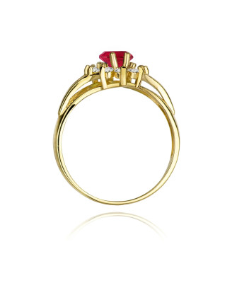 Złoty Pierścionek 14k z diamentem rubin 1,00ct