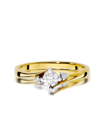 14k Gold Ring with 0.28ct Brilliant Diamond