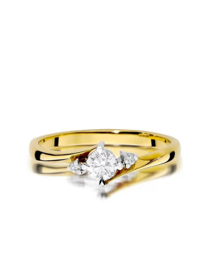 14k Gold Ring with 0.28ct Brilliant Diamond