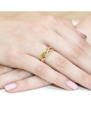 14k Gold Ring with 0.10ct Brilliant Diamond