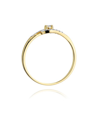 14k Gold Ring with a 0.11ct Brilliant Diamond
