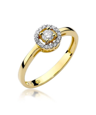 14k Gold Ring with 0.20ct Brilliant Diamond
