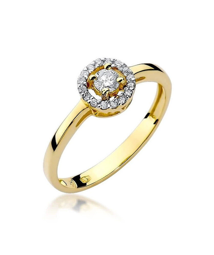 14k Gold Ring with 0.20ct Brilliant Diamond