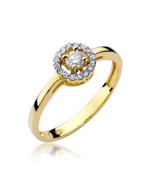 14k Gold Ring with 0.20ct Brilliant Diamond