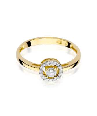 14k Gold Ring with 0.20ct Brilliant Diamond