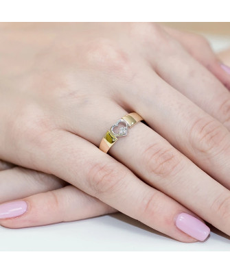 14k Gold Ring with 0.04ct Brilliant Diamond