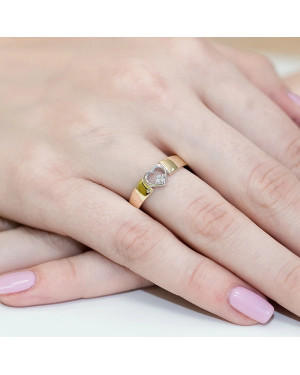 14k Gold Ring with 0.04ct Brilliant Diamond