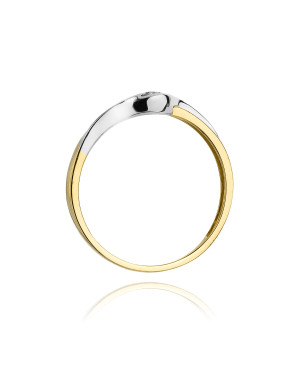 14k Gold Ring with Diamond Brilliant 0.04ct