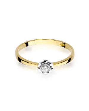 14k Gold Ring with 0.10ct Brilliant Diamond