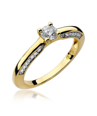 14k Gold Ring with 0.44ct Brilliant Diamond