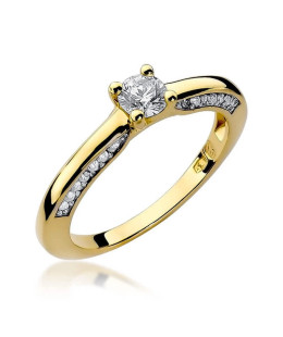 14k Gold Ring with 0.44ct Brilliant Diamond