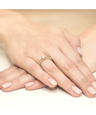 14k Gold Ring with 0.44ct Brilliant Diamond