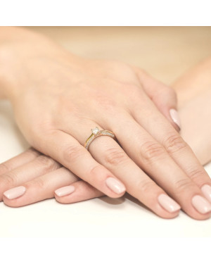 14k Gold Ring with 0.44ct Brilliant Diamond