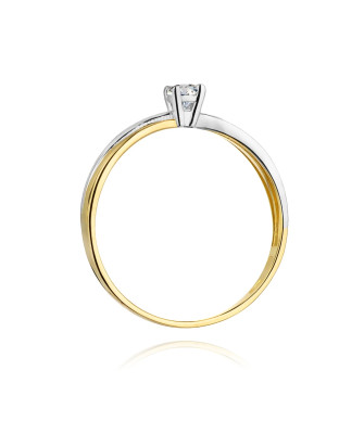 14k Gold Ring with 0.08ct Brilliant Diamond