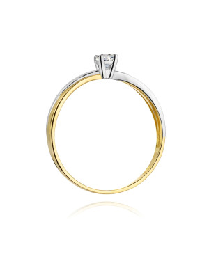 14k Gold Ring with 0.08ct Brilliant Diamond