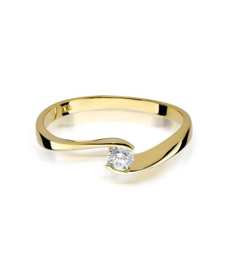 14k Gold Ring with 0.13ct Brilliant Diamond