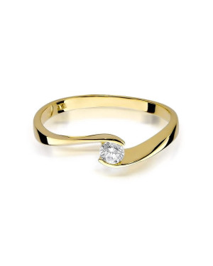 14k Gold Ring with 0.13ct Brilliant Diamond