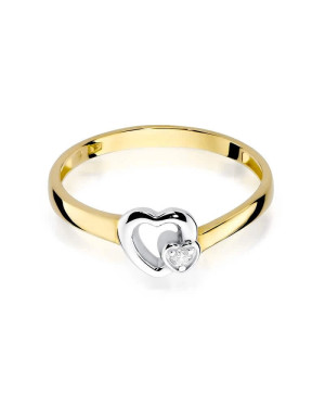 14k Gold Ring with 0.02ct Brilliant Diamond