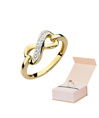 14k Gold Ring with 0.04ct Brilliant Diamond