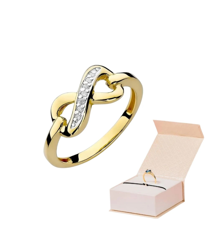 14k Gold Ring with 0.04ct Brilliant Diamond
