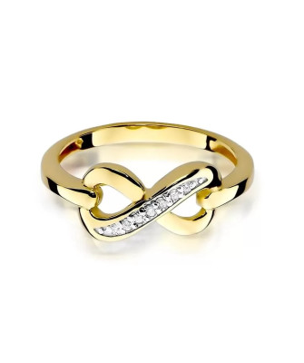 14k Gold Ring with 0.04ct Brilliant Diamond