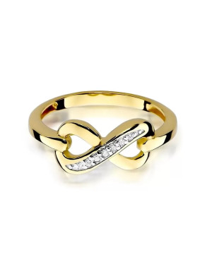 14k Gold Ring with 0.04ct Brilliant Diamond
