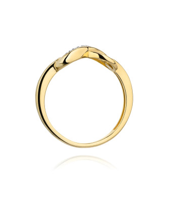14k Gold Ring with 0.04ct Brilliant Diamond