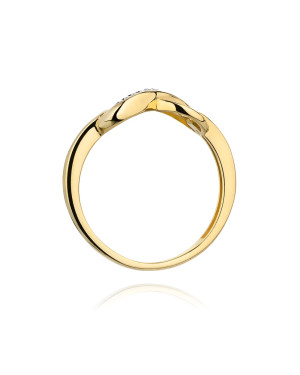 14k Gold Ring with 0.04ct Brilliant Diamond