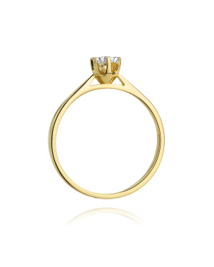 14k Gold Ring with 0.05ct Brilliant Diamond