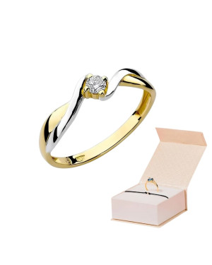 14k Gold Ring with 0.10ct Brilliant Diamond