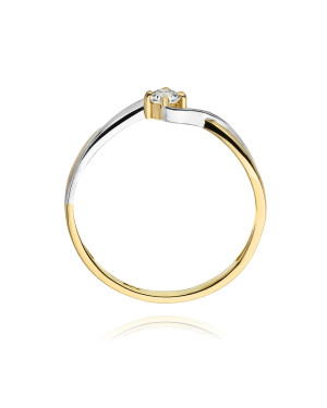 14k Gold Ring with 0.10ct Brilliant Diamond