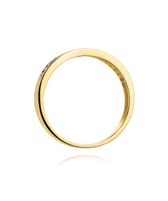 Złoty Pierścionek 14k z diamentem brylant 0,18ct