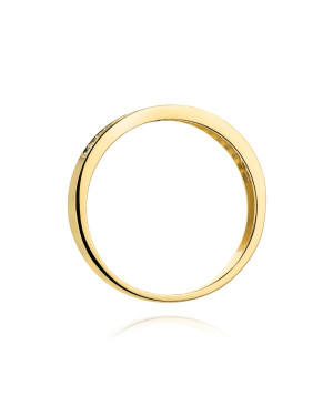 Złoty Pierścionek 14k z diamentem brylant 0,18ct