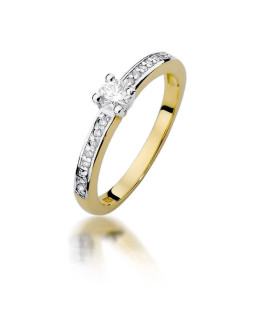 14k Gold Ring with 0.28ct Brilliant Diamond