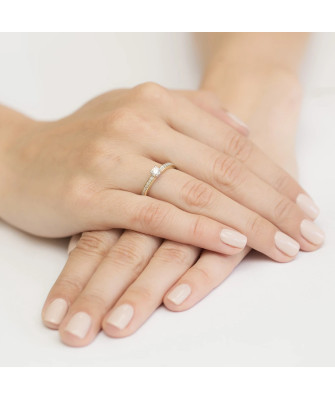 14k Gold Ring with 0.28ct Brilliant Diamond