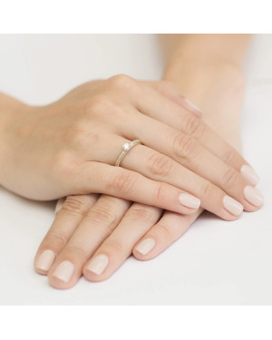 14k Gold Ring with 0.28ct Brilliant Diamond