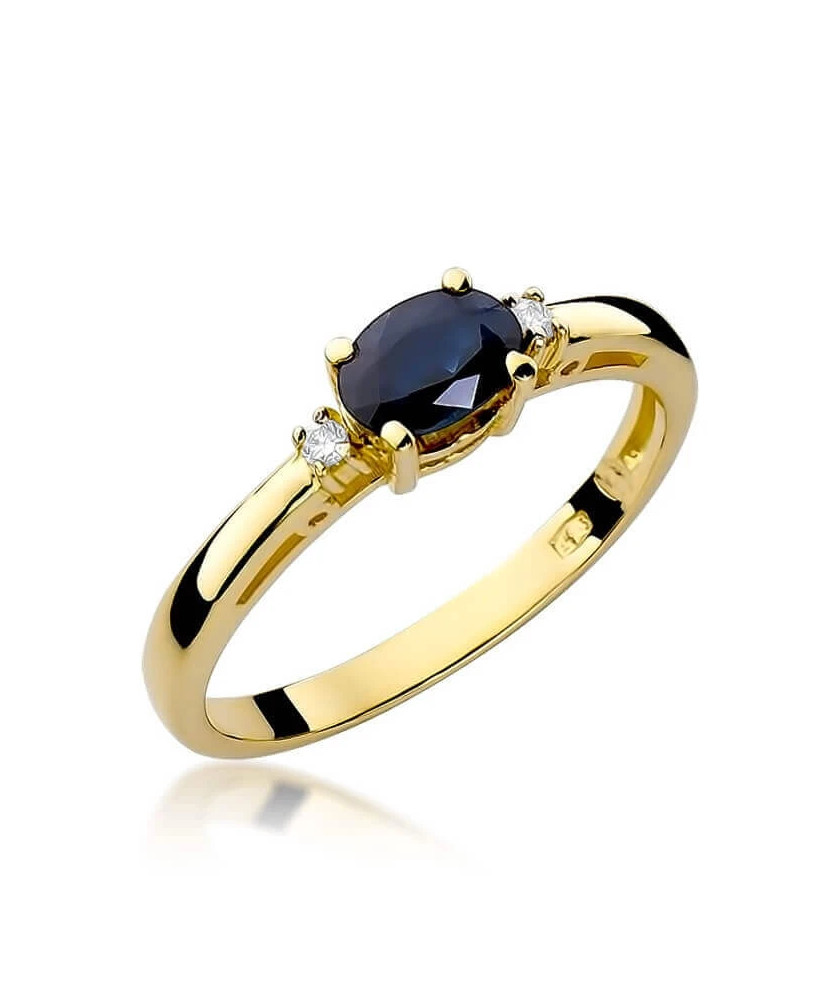 14k Gold Ring with Sapphire Diamond 0.30ct