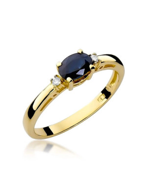 14k Gold Ring with Sapphire Diamond 0.30ct