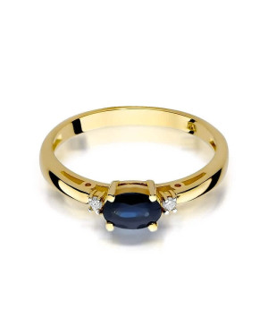 14k Gold Ring with Sapphire Diamond 0.30ct