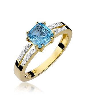 14k Gold Ring with Topaz Diamond 0.70ct