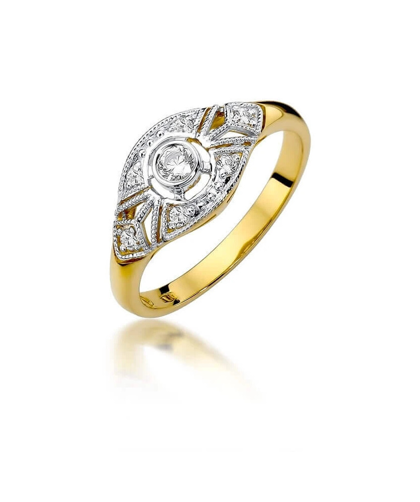 14k Gold Ring with 0.10ct Brilliant Diamond