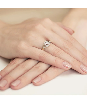 14k Gold Ring with 0.10ct Brilliant Diamond