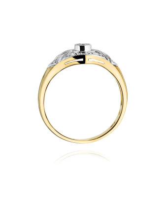 14k Gold Ring with 0.10ct Brilliant Diamond