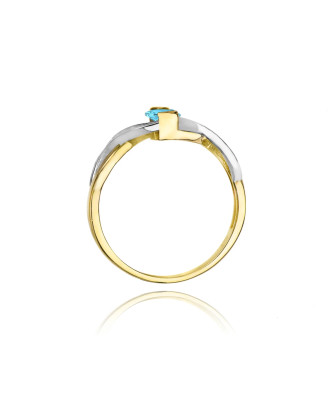 Złoty Pierścionek 14k z diamentem topaz 0,50ct