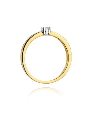 14k Gold Ring with 0.13ct Brilliant Diamond