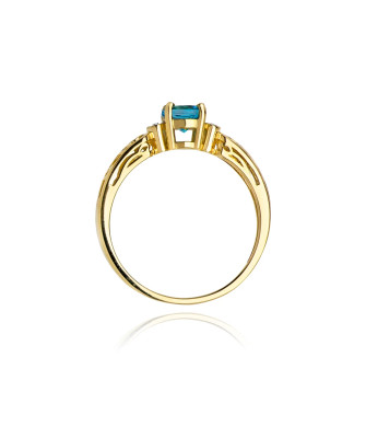 Złoty Pierścionek 14k z diamentem topaz 0,50ct